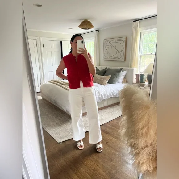 Damson Madder Aggie Knitted Tank in Red UK 10 / US 6 - Picture 14 of 15